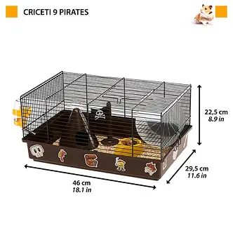 Клітка для хом'яка мишей щурів з аксесуарами Ferplast (Ферпласт) Criceti 9 Pirates розмір 46х29.5х23, фото 1
