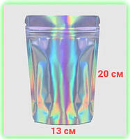 Пакет дой пак голограмма 130*200мм с зип застежкой для чая кофе орехов (От 100 шт.) Korob(3)