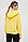 Кофта Champion жіноча колір жовтий з капюшоном однотонна, S, M, L, XL, фото 3