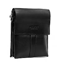 Качественная мужская сумка искусственная кожа черный Арт.202-1 black Dr. Bond (Китай)