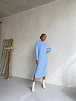 Сукня міді Пелюстка жіноча в'язана безшовна красива з розрізами Smdi6486, фото 4