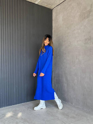 Сукня міді Пелюстка жіноча в'язана безшовна красива з розрізами Smdi6486, фото 1