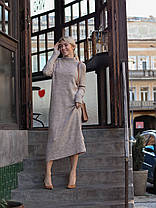 Сукня міді Пелюстка жіноча в'язана безшовна красива з розрізами Smdi6486, фото 2