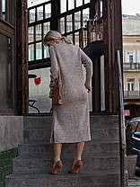 Сукня міді Пелюстка жіноча в'язана безшовна красива з розрізами Smdi6486, фото 3