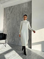 Сукня міді Пелюстка жіноча в'язана безшовна красива з розрізами Smdi6486, фото 5