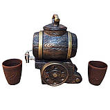 Набір Бочка Пушка із двома стаканами для вина та напоїв - Кераміка, фото 2