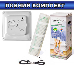 КОМПЛЕКТИ НАГРІВАЛЬНИХ МАТІВ ThermoGreen З МЕХАНІЧНИМ ТЕРМОРЕГУЛЯТОРОМ