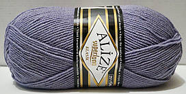 Нитки пряжа для в'язання напіввовна SUPER LANA KLASIK Супер Лана Класик № 257 - лаванда