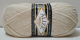 Нитки пряжа для в'язання напіввовна SUPER LANA KLASIK Супер Лана Класик № 599 - слонова кістка