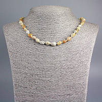 Намисто скам'янілі Корали галтівка d-9х7мм+- L-48см+- купити біжутерію оптом в інтернеті