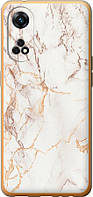 Чехол с принтом для Oppo Reno8 T / на оппо рено 8 с рисунком Белый мрамор