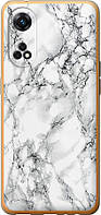 Чехол с принтом для Oppo Reno8 T / на оппо рено 8 с рисунком Мрамор белый
