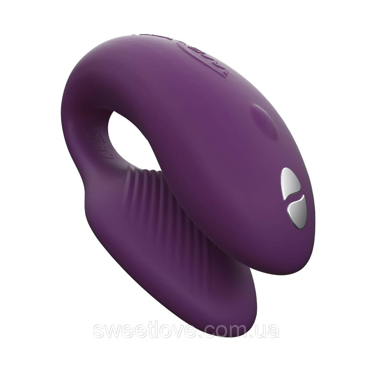 Смарт-вібратор для пар We-Vibe Chorus Purple, сенсорне керування вібраціями стисканням пульта