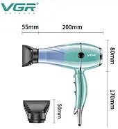 Фен для сушіння укладання волосся VGR V-452 електрофен з двома концентраторами 2400 Вт, фото 4