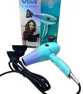 Фен для сушіння укладання волосся VGR V-452 електрофен з двома концентраторами 2400 Вт, фото 6