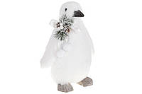 Новорічна фігурка Пінгвін із декором на шиї 36 см пінопласт+текстиль