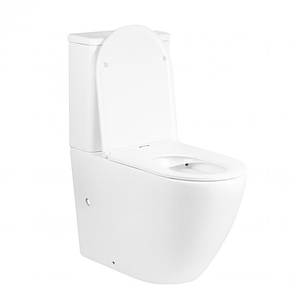 Унітаз Qtap Robin Ultra Quiet  підлоговий Rimless з сидінням Slim Duroplast/ Soft-close