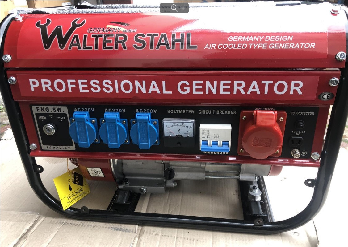 Генератор Walter Stahl pr8500ws 3,5 кВт 3-фазний бензиновий