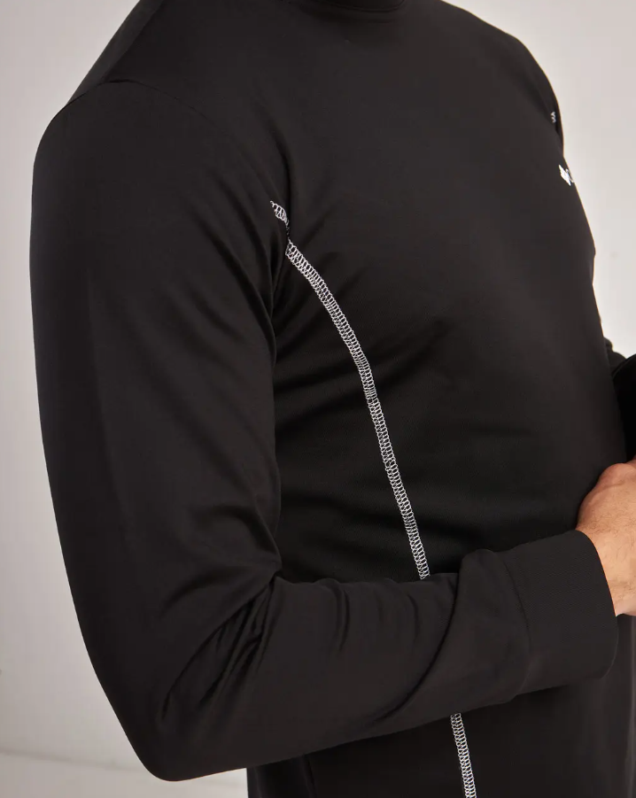 Зимний черный термокостюм мужской для военнослужащих из флиса - фото 8 - id-p1950663350