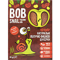 Bob Snail, цукерки натуральні, з яблуком та вишнею, 60 г