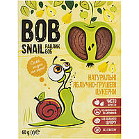 Bob Snail, цукерки натуральні, з яблуком та грушею, 60 г
