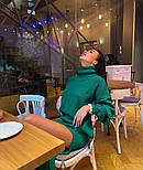 Костюм-двійка з гольфом та спідницею  із італійської пряжі, фото 4