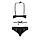 Комплект білизни NAVEL SET black S/M - Passion Exclusive: трусики і ліф з елементами під латекс, фото 6