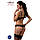 Комплект білизни SARIA SET OpenBra black XXL/XXXL - Passion Exclusive: стрэпы: откртый ліф, стрінги, фото 2