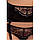 Комплект білизни BRIDA SET OpenBra black S/M - Passion Exclusive: трусики-танга, пояс, відкритий ліф, фото 3