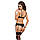 Комплект білизни BRIDA SET OpenBra XXL black/3XL - Passion Exclusive трусики-танга, пояс, відкритий ліф, фото 2