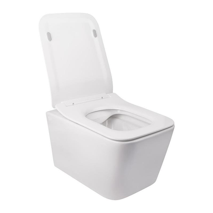 Унітаз підвісний Qtap Crow WHITE Rimless з сидінням Slim Duroplast/ Soft-close, фото 1
