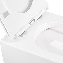 Унітаз підвісний Qtap Robin WHITE Rimless з сидінням Slim Duroplast/ Soft-close, фото 4