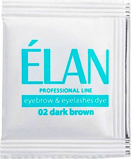 Саші з крем-фарбою для брів "ELAN" 5 мл 02 dark brown