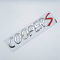 Эмблема надпись Cooper S (металл, хром, глянец), Mini