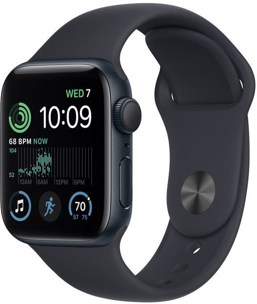 Смарт-годинник Apple Watch SE (2022) GPS 40mm Midnight Aluminium Case with Midnight Sport Band (MNJT3) - фото 2 - id-p1806767204