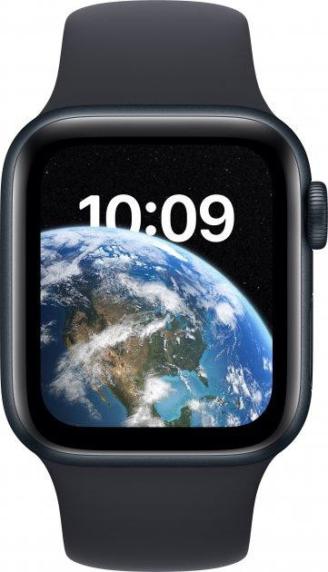 Смарт-годинник Apple Watch SE (2022) GPS 40mm Midnight Aluminium Case with Midnight Sport Band (MNJT3) - фото 3 - id-p1806767204