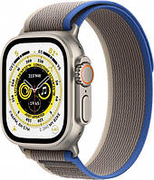 Смарт-годинник Apple Watch Ultra GPS + Cellular 49mm Titanium Case with Blue/Gray Trail Loop - M/L (MQFV3UL/A)