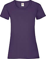 Женская футболка Fruit of the Loom Valueweight Ladies приталенная фиолетовая | футболка с короткими рукавами 2XL