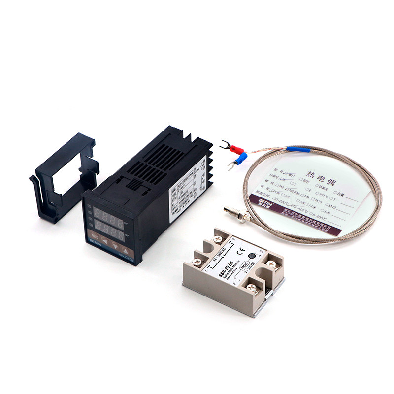 Контролер температури + твердотільне реле REX-C100FK07-V*AN+SSR-25DA+M6, фото 1