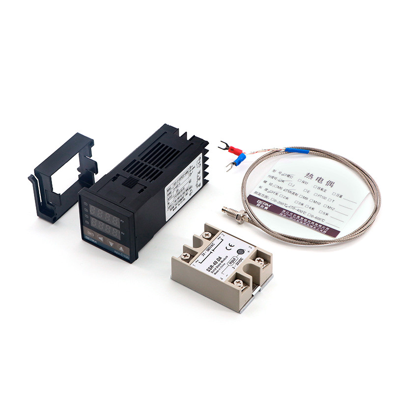 Контролер температури + твердотільне реле REX-C100FK07-V*AN+SSR-40DA+M6, фото 1