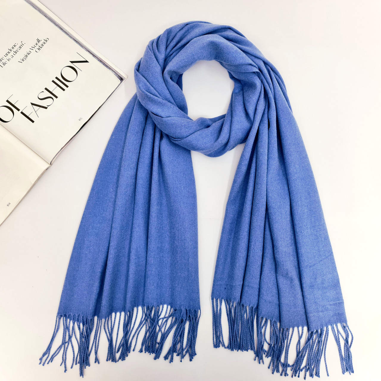 Шарф жіночий M&JJ Мармаріс Волошковий 190х70см (8143), фото 1