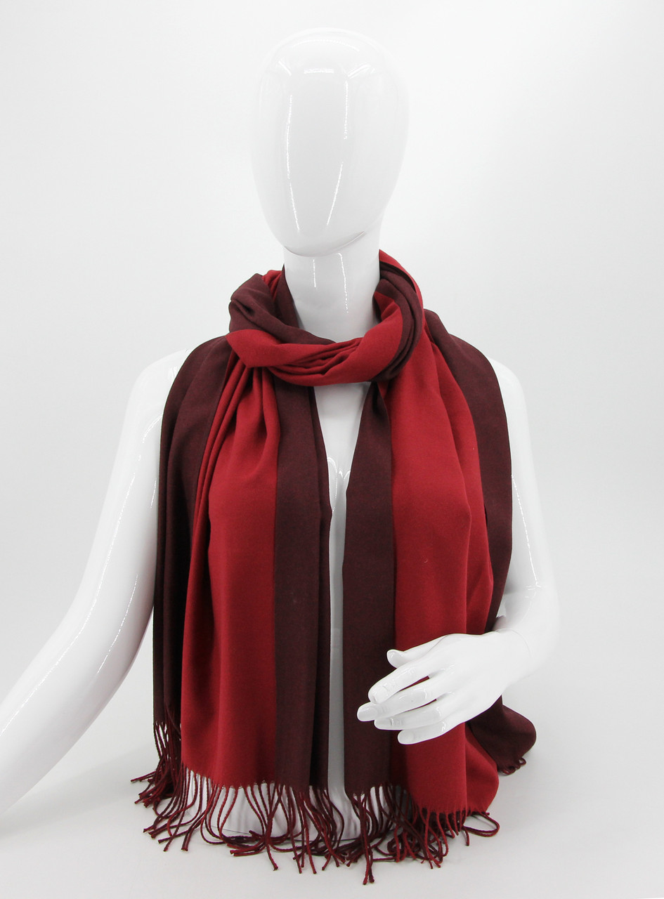 Шарф жіночий M&JJ Флоренція Темно-червоний/бордо 190х65 см (8325), фото 1