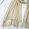 Шарф жіночий M&JJ Мармаріс бежевий 190х70см 8132, фото 3
