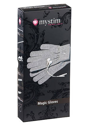 Рукавички для електростимуляції Mystim Magic Gloves сірі, фото 3