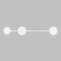 Світильник настінний MSK Electric Disk на дві лампи G4 білий NL 8614-2 WH