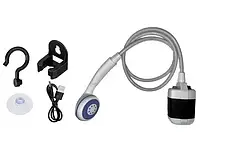 Душ портативний, кемпінговий із помпою на акумуляторі USB Travel shower 2200 мАг, фото 3