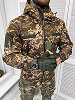 Тактическая куртка для военных Softshell пиксель, Теплая армейская демисезонная куртка Pixel