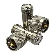 Сплітер антенний UHF Male (тато) на 2 Female (мама), трійник розгалужувач на 2 антени (SO-239, PL-259), фото 4