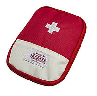 Карманная аптечка-органайзер для лекарств (13х18 см) Красная, дорожная Код:DC08