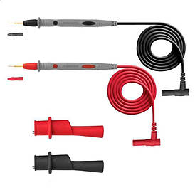 Щупи з крокодилами для мультиметра, тестера 1000V 20A, ізоляція дроту силікон